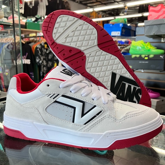 Vans Upland White Red Black Size 10 - Picture 7 of 8